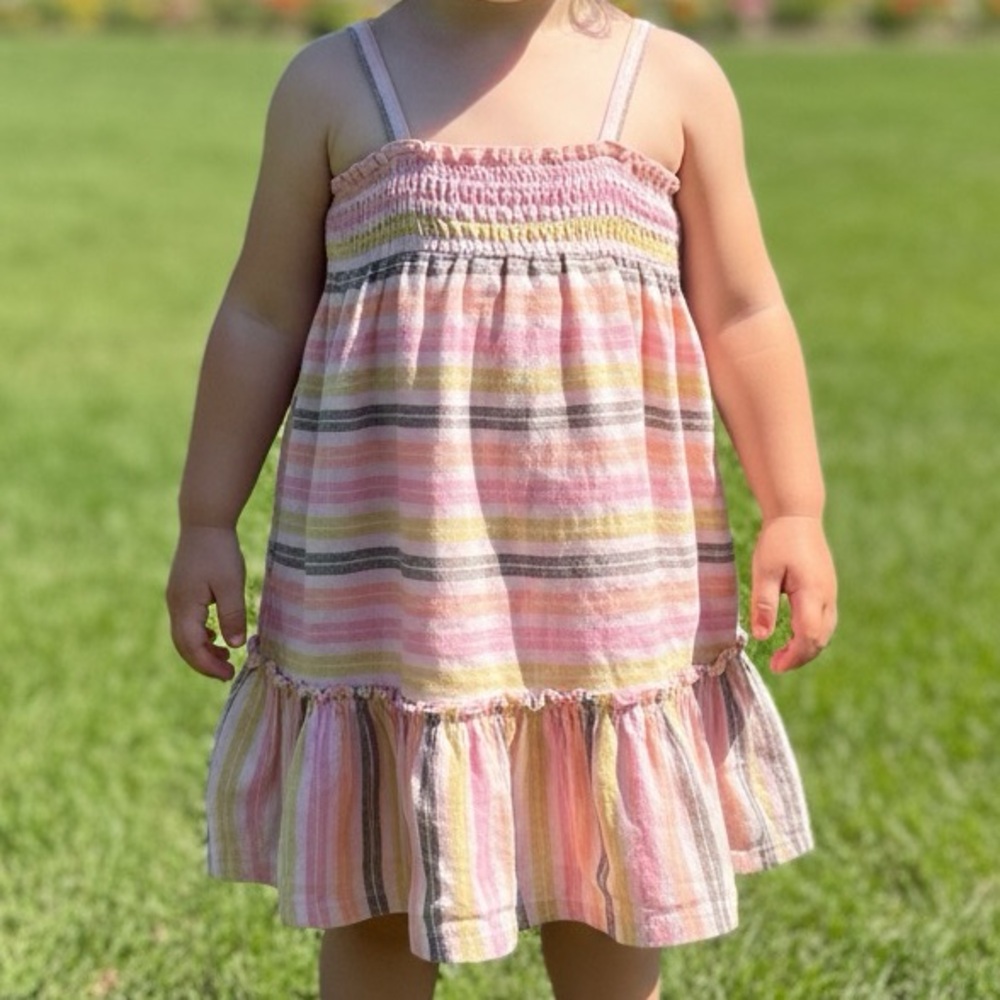 GAP Linen Blend Striped Sundress